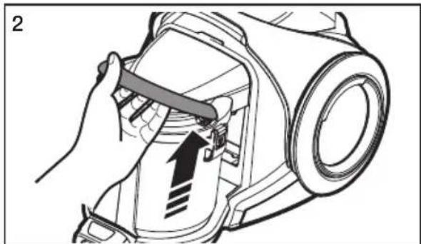 Illustration of a hand using a tool to adjust or install a device component, with no visible text or symbols.