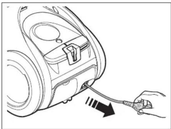 Line drawing of a hand connecting a cable to a car interior panel (no text or symbols)