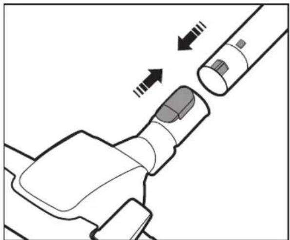 Diagram of a fuel pump nozzle with directional arrows indicating flow or movement, no text or symbols.