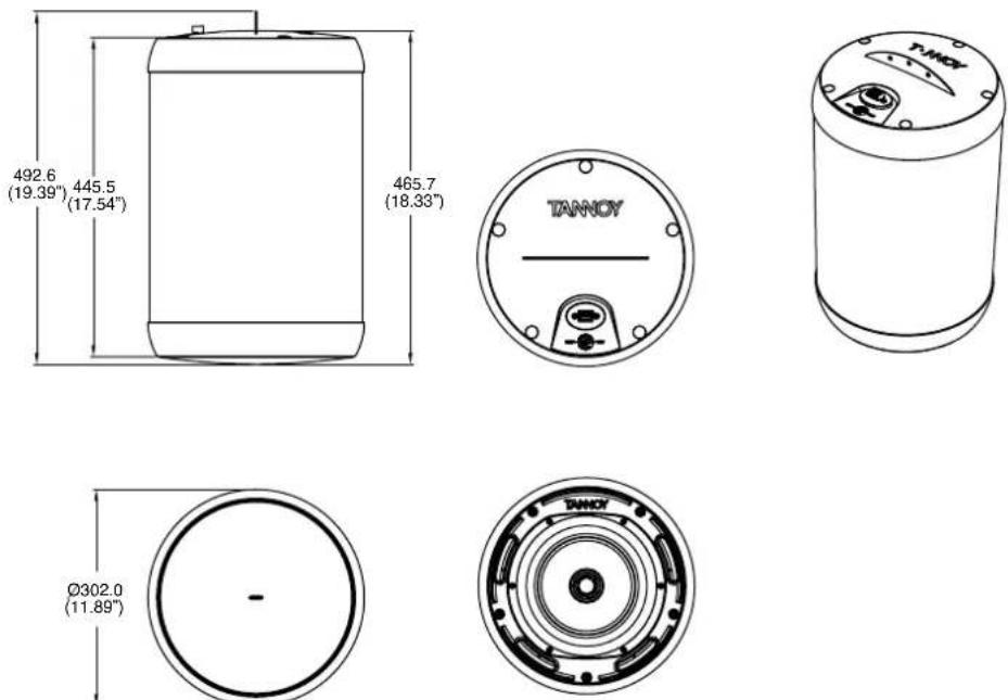 TANNOY OCV 6 - DIMENSIONS - 2