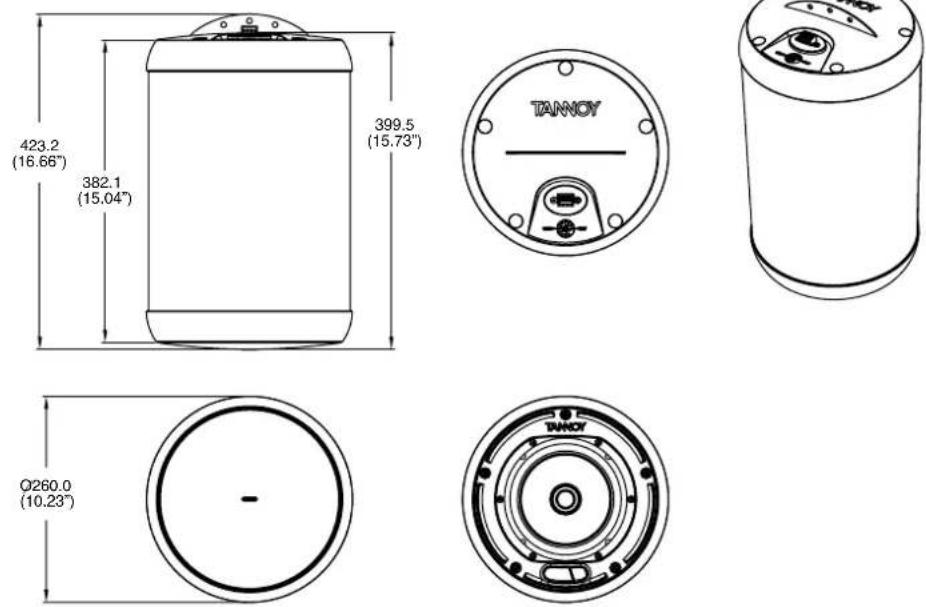 TANNOY OCV 6 - DIMENSIONS - 1