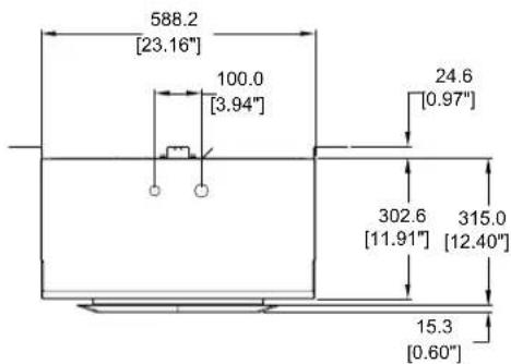 588.2 [23.16"] 100.0 [3.94"] 24.6 [0.97"] 302.6 [11.91"] 315.0 [12.40"] 15.3 [0.60"]