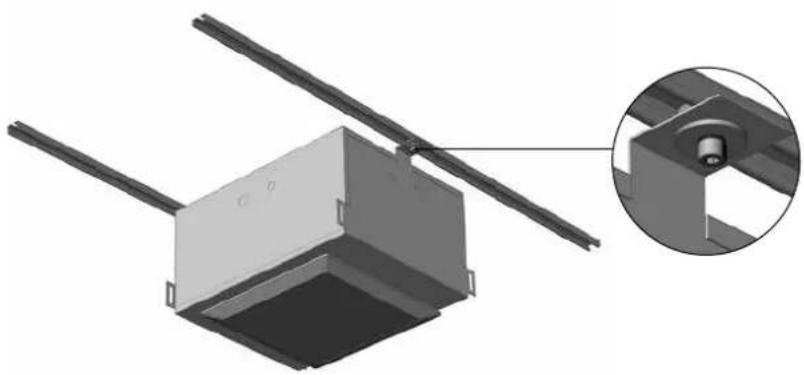 TANNOY CMS 1201DC - Mounted Using Unistrut roof rail system - 1