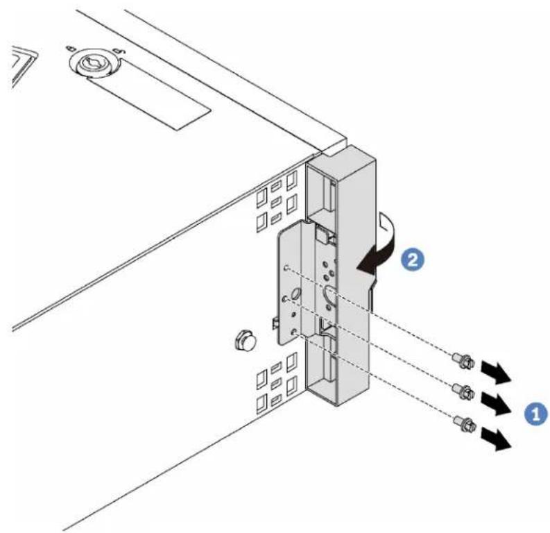 Technical diagram showing a mechanical assembly with labeled components and directional arrows indicating flow or movement.