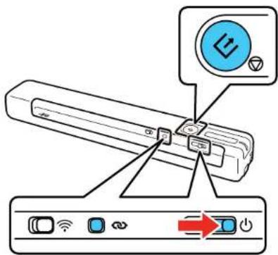 Diagram showing a remote control device with labeled buttons and a directional indicator arrow.