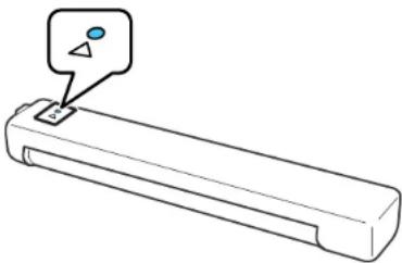 Line drawing of a rectangular electronic component with a small blue icon and a pointer pointing to it (no text or symbols)