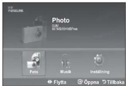 PULSELINK Foto SUM 801MB/004MB ledigt Foto Musik Inställning Flytta Öppna Tillbaka