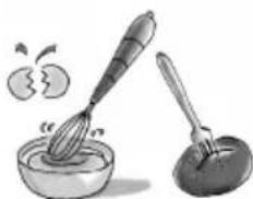 Illustration of a spoon stirring a bowl with an apple drop nearby (no text or symbols)