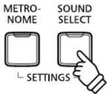 METRO- NOME SOUND SELECT L SETTINGS