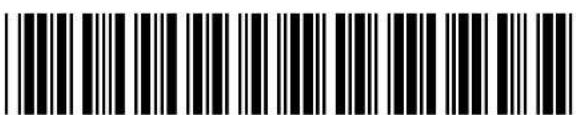 Barcode image containing encoded digital information.