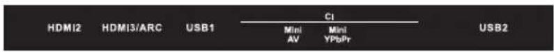 HDMI2 HDM13/ARC USB1 CI USB2 Mini AV Mini YPbPr