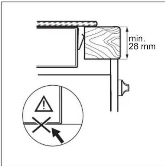 min. 28 mm !
