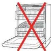 Illustration of a hand cleaning a metal rack with a circular object on top.
