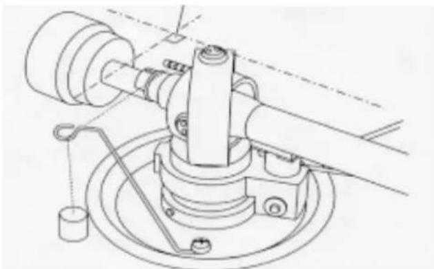 Technical line drawing of a mechanical assembly with gears and shafts (no text or symbols)
