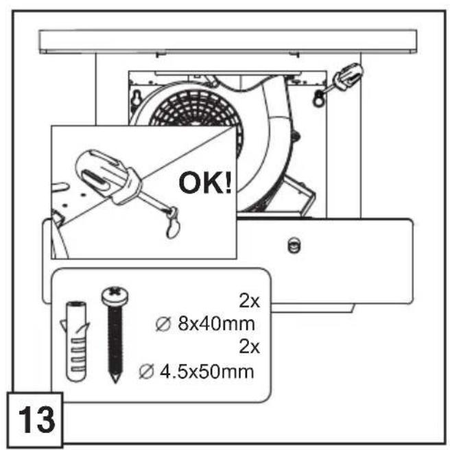 OK! 2x Ø 8x40mm 2x Ø 4.5x50mm 13