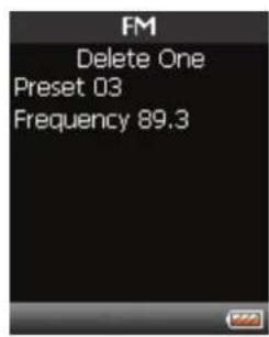 FM Delete One Preset 03 Frequency 89.3