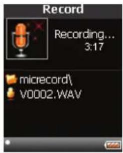 Record Recording... 3:17 micrecord\ V0002.WAV