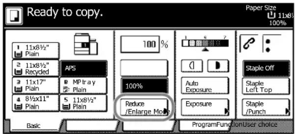 Ready to copy. 11x8½" Plain 2 11x8½" Recycled APS 3 11x17" Plain 4 8½x11" Plain 5 11x8½" Plain 100% 100% Reduce /Enlarge Mio Basic ProgramFunctionUser choice Paper Size 11x8 100% 1 2 3 4 5 6 7 Auto Exposure Exposure Staple Off Staple Left Top Staple /Punch