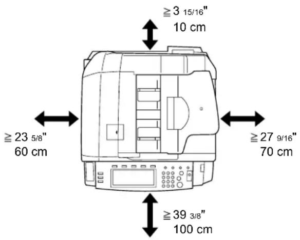 ≥3 15/16" 10 cm ≥23 5/8" 60 cm ≥27 9/16" 70 cm ≥39 3/8" 100 cm