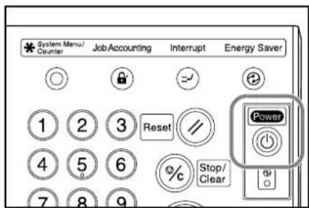 System Menu/ Counter Job Accounting Interrupt Energy Saver 1 2 3 Reset 4 5 6 7 8 9 % Stop/ Clear Power