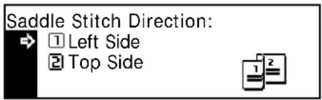 Saddle Stitch Direction: → 1 Left Side 2 Top Side