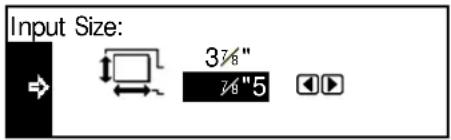 Input Size: 3½" ¾"5