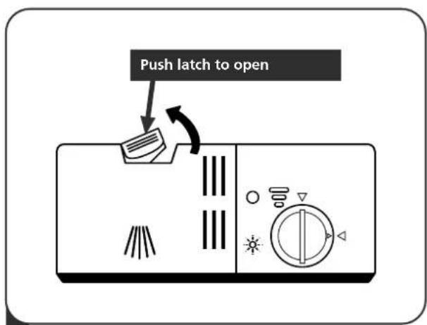Push latch to open