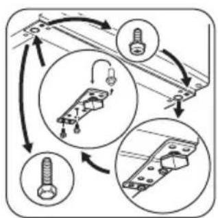graph TD A["Start"] --> B["Close-up of bolt"] B --> C["Close-up of component"] C --> D["Close-up of bolt"] D --> E["Close-up of component"] E --> F["Close-up of bolt"]