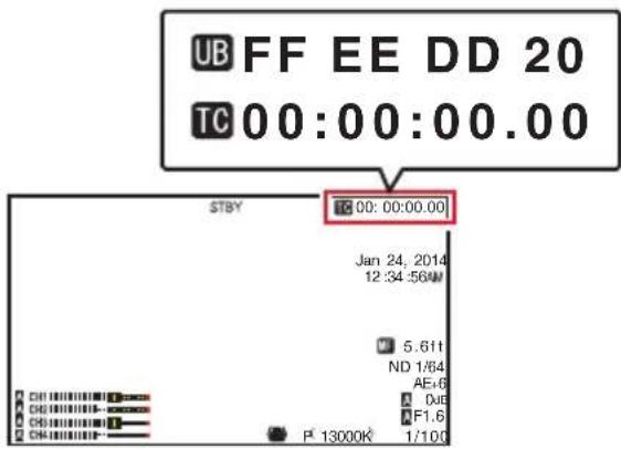 UB FF EE DD 20 TC 00:00:00.00 STBY 00:00:00.00 Jan 24, 2014 12:34:56AM 5.6ft ND 1/64 AE-6 Out F1.6 P 13000K 1/10G