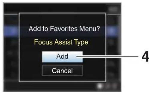 Add to Favorites Menu? Focus Assist Type Add Cancel