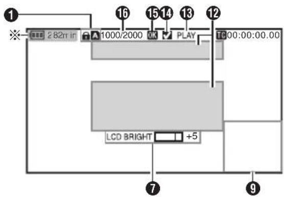 1 2.82π in A 1000/2000 OK PLAY 16 15 14 13 12 T:00:00:00.00 LCD BRIGHT +5 7 9