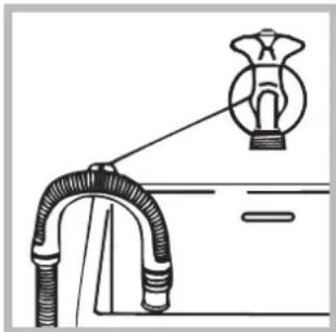 HOTPOINT AQD970F 69 - Ligação do tubo de descarga - 2