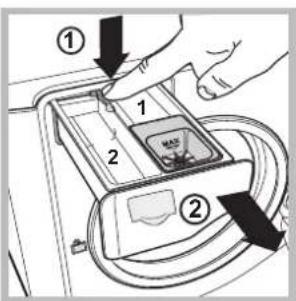 HOTPOINT AQD970F 69 - Limpar a gaveta dos detergentes - 1