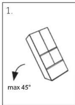 1. max 45°