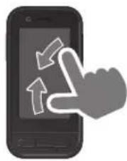 Illustration of a hand pointing at a smartphone screen with arrows indicating navigation (no text or symbols)