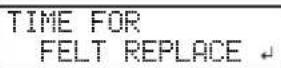 ROLAND Texart XT-640 - Enter the felt wiper replacement menu. - 1