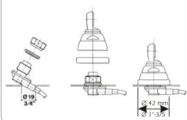 Ø19 3-4" Ø 42 mm Ø 1-3.5