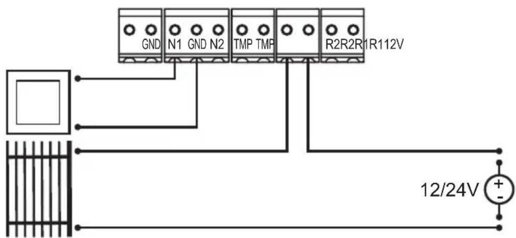GND N1 GND N2 TMP TMP R2R2R1R112V 12/24V + -