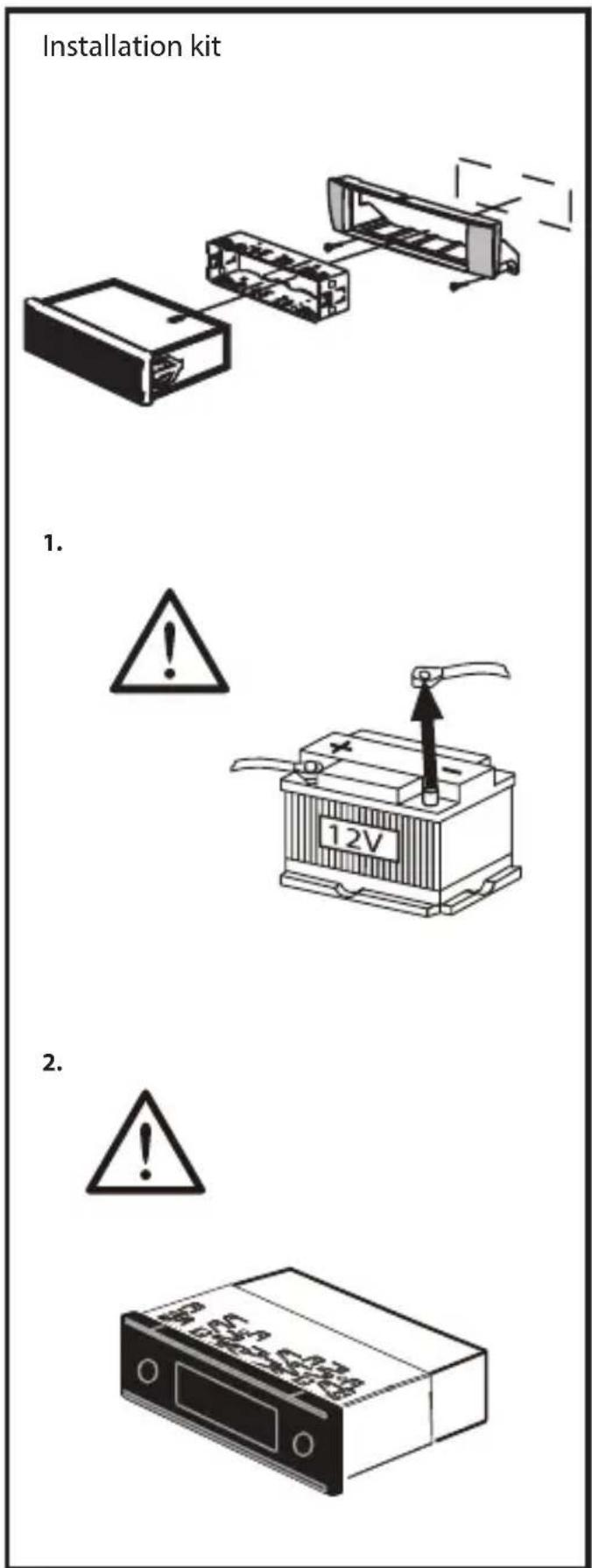 Installation kit. 1. 12V. 2.