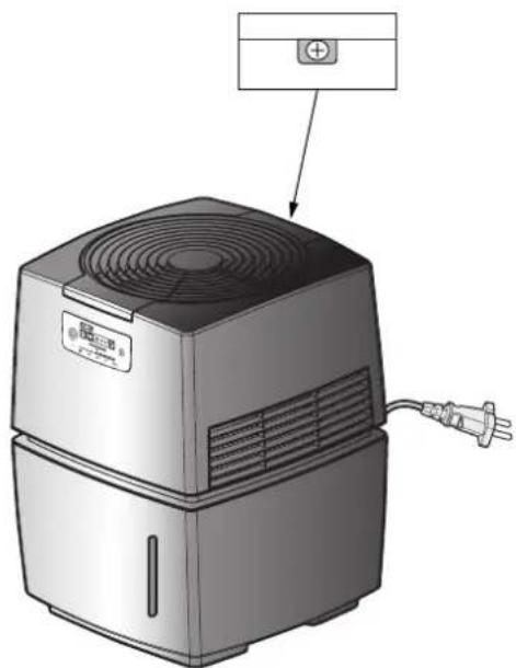 Illustration of a portable air fryer with a power outlet, showing fan and vent (no text or symbols)