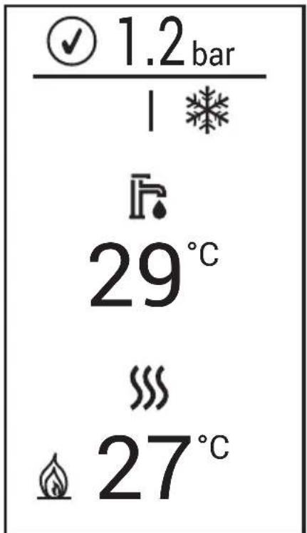 ✓ 1.2 bar | # 29°C 37°C