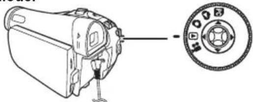 Technical line drawing of a mechanical component with a circular dial indicator (no text or symbols).