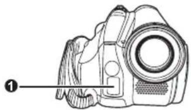 Line drawing of a camera with no text or symbols