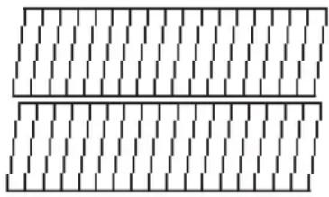 Pure geometric pattern of vertical lines within rectangular blocks (no text or symbols)