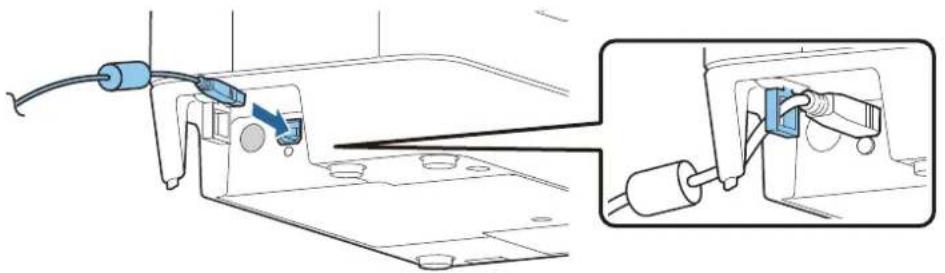 Diagram showing cable installation and wiring connection (no text or symbols)