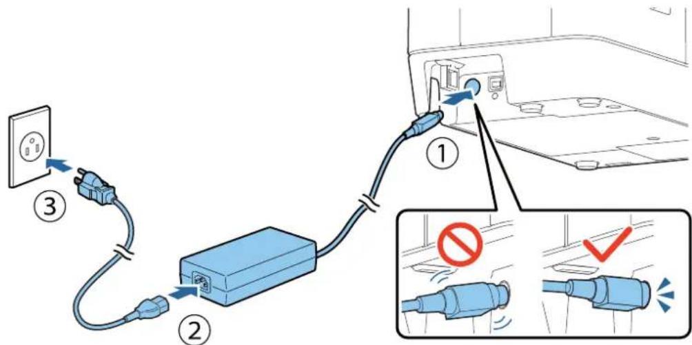 Diagram showing electrical connection with plug, power outlet, and switch, including safety warnings and disconnections