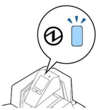 Illustration of a device with a speech bubble containing a lightning bolt symbol and a lightbulb icon, no text or labels present.