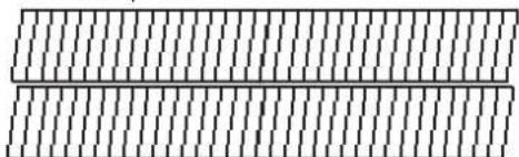 Pure geometric pattern of vertical lines within a rectangular frame (no text or symbols)