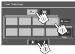 User Customize ① ② ③ User