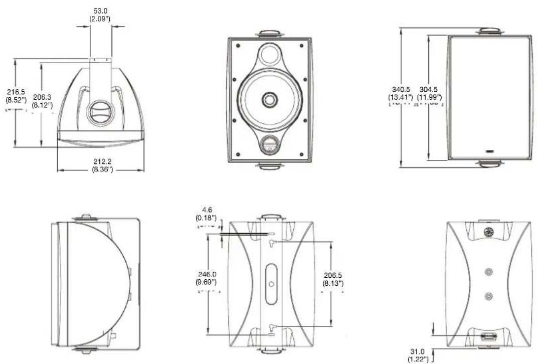 TANNOY DVS 6T - DVS Dimensions - 1